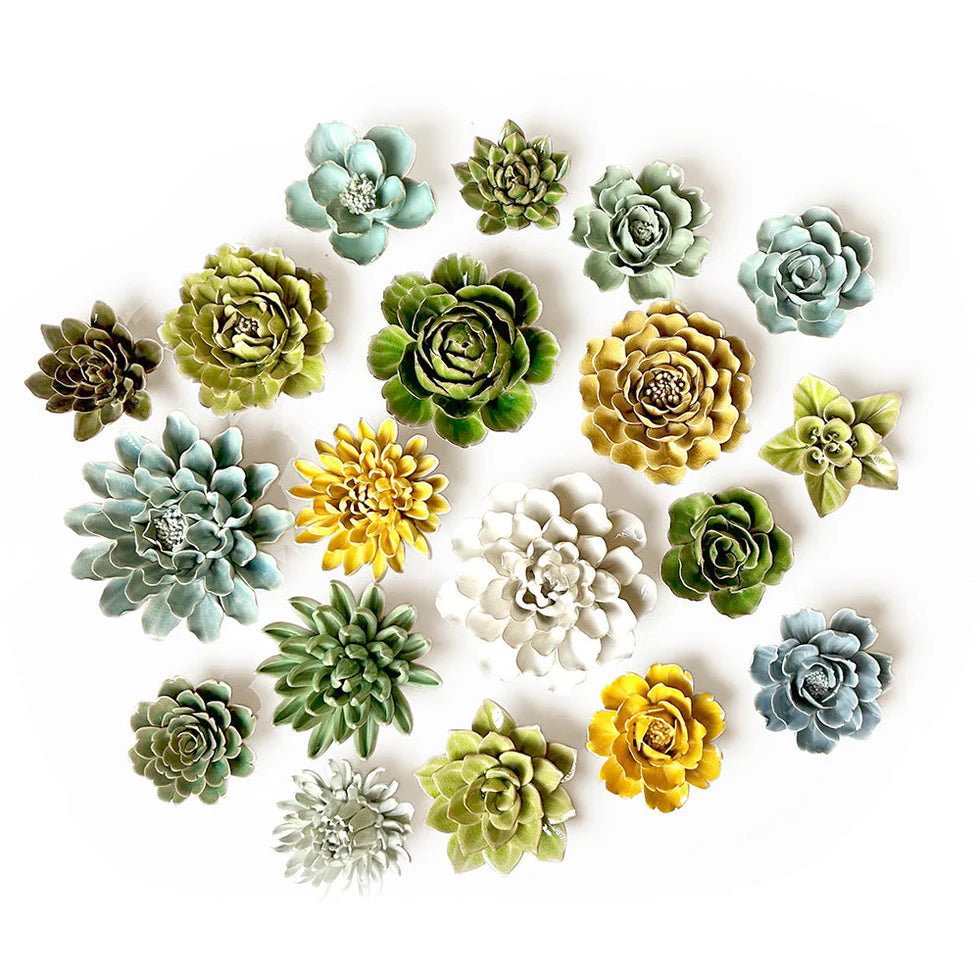 Mint Ceramic Flower